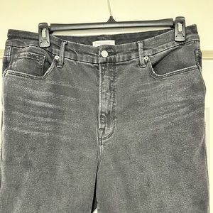 Good American Good Curve black distressed jeans- size 16